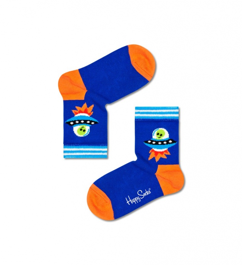 Happy Socks 4-Pack Space Socks Gift Set Kinder Blau | Schweiz 96102PVOY