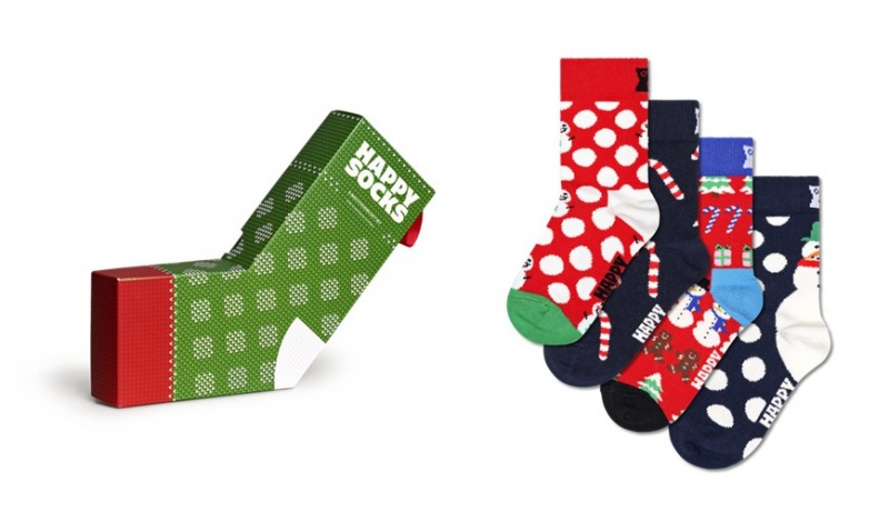 Happy Socks 4-Pack X-Mas Stocking Gift Set Kinder Rot | Schweiz 15029PFXB