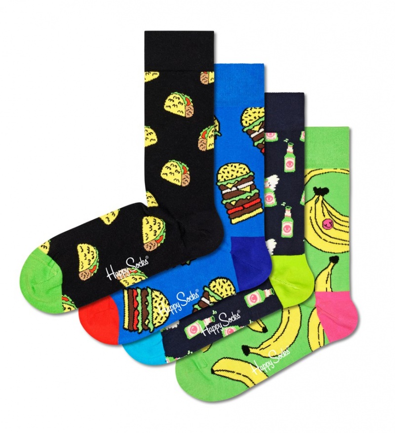 Happy Socks 4-Pack Yummy Yummy Socks Gift Set Unisex Rosa | Schweiz 75694QYJE