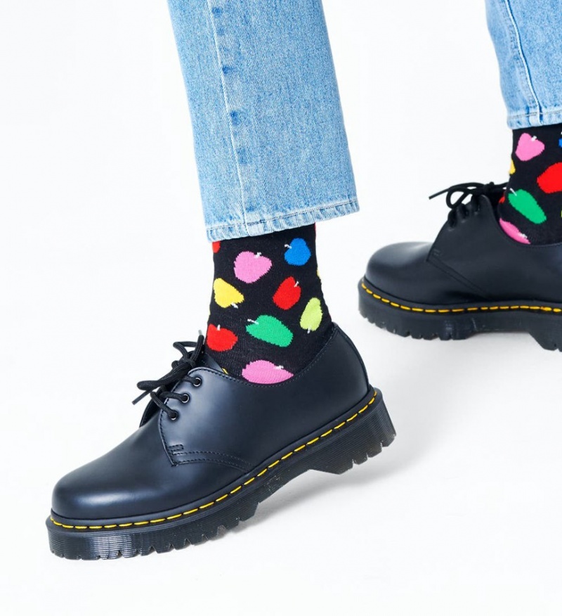 Happy Socks Apple Socken Unisex Schwarz | Schweiz 28514SITV