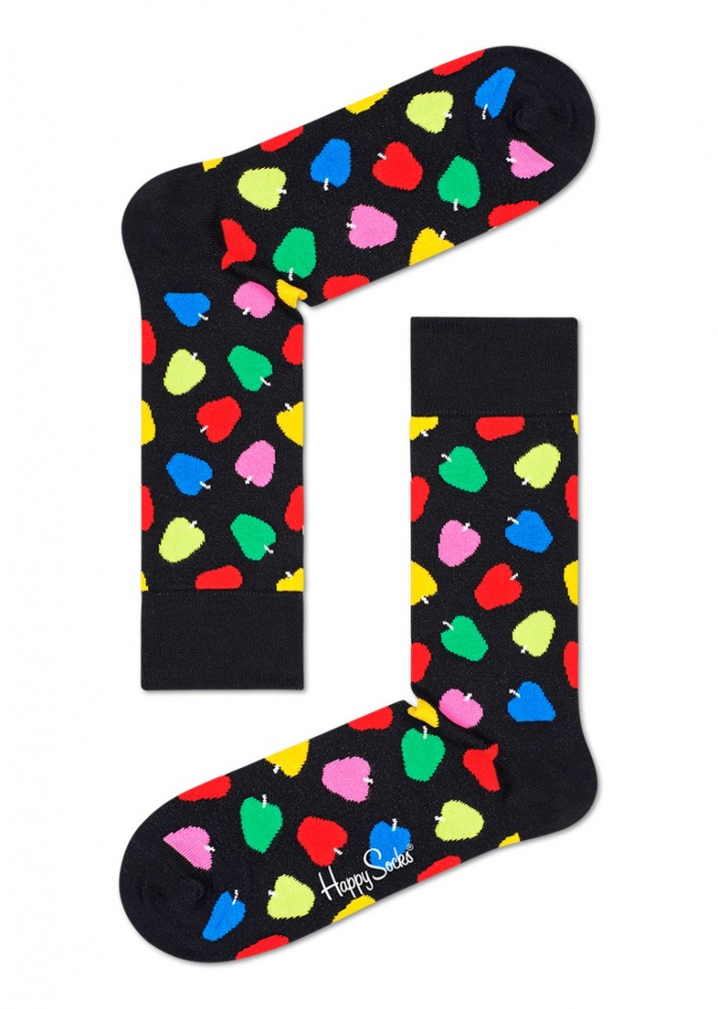 Happy Socks Apple Socken Unisex Schwarz | Schweiz 28514SITV