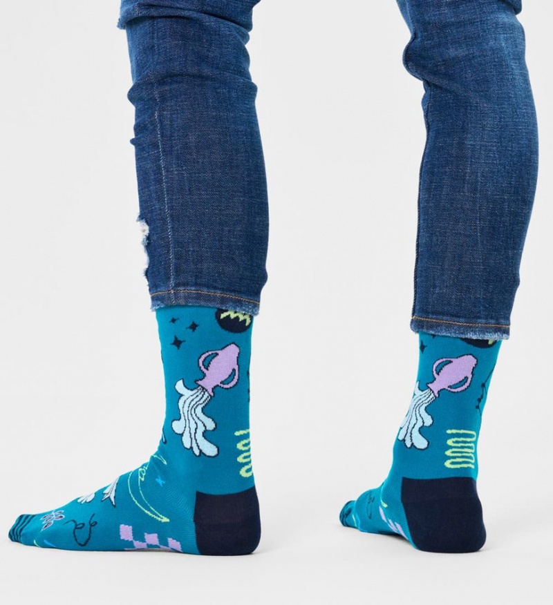 Happy Socks Aquarius Socken Unisex Blau | Schweiz 36491RVND