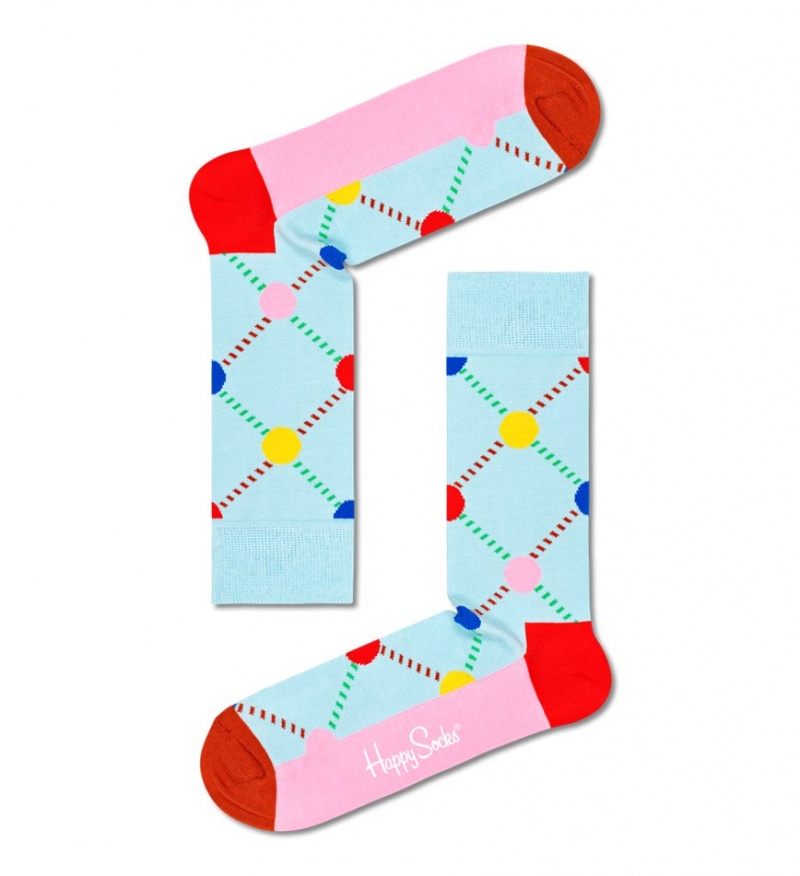 Happy Socks Argyle Dot Socken Unisex Hellblau | Schweiz 46325ZMPQ