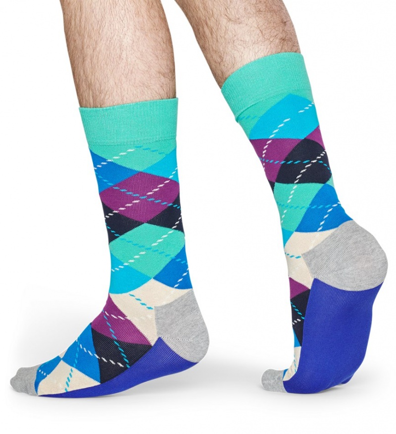 Happy Socks Argyle Socken Unisex Türkis | Schweiz 17430KMZV