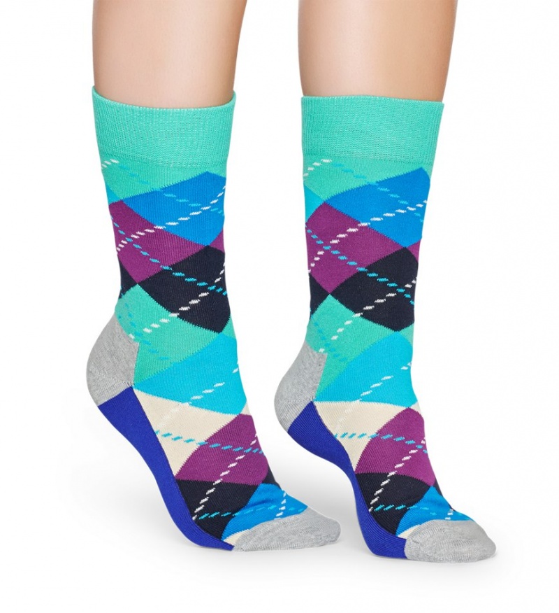 Happy Socks Argyle Socken Unisex Türkis | Schweiz 17430KMZV