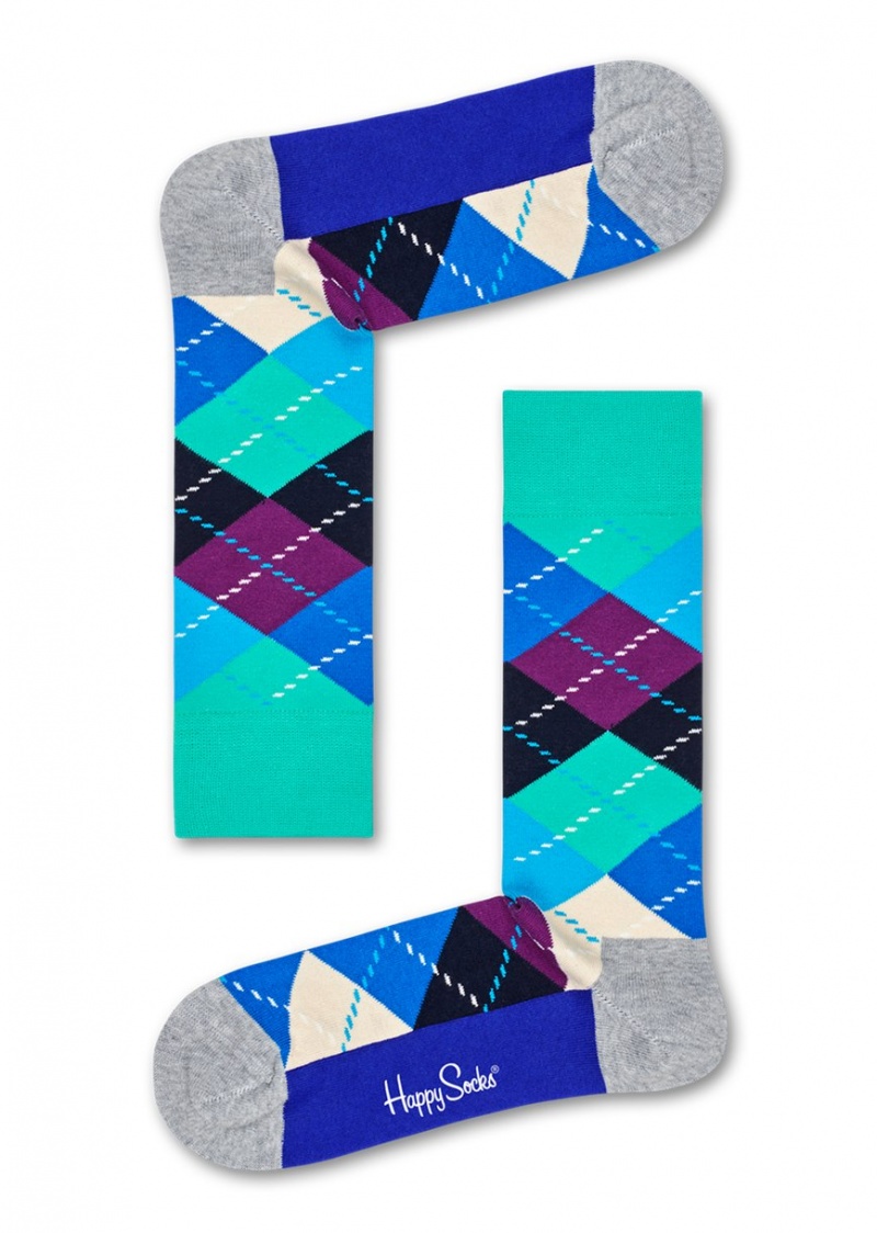 Happy Socks Argyle Socken Unisex Türkis | Schweiz 17430KMZV