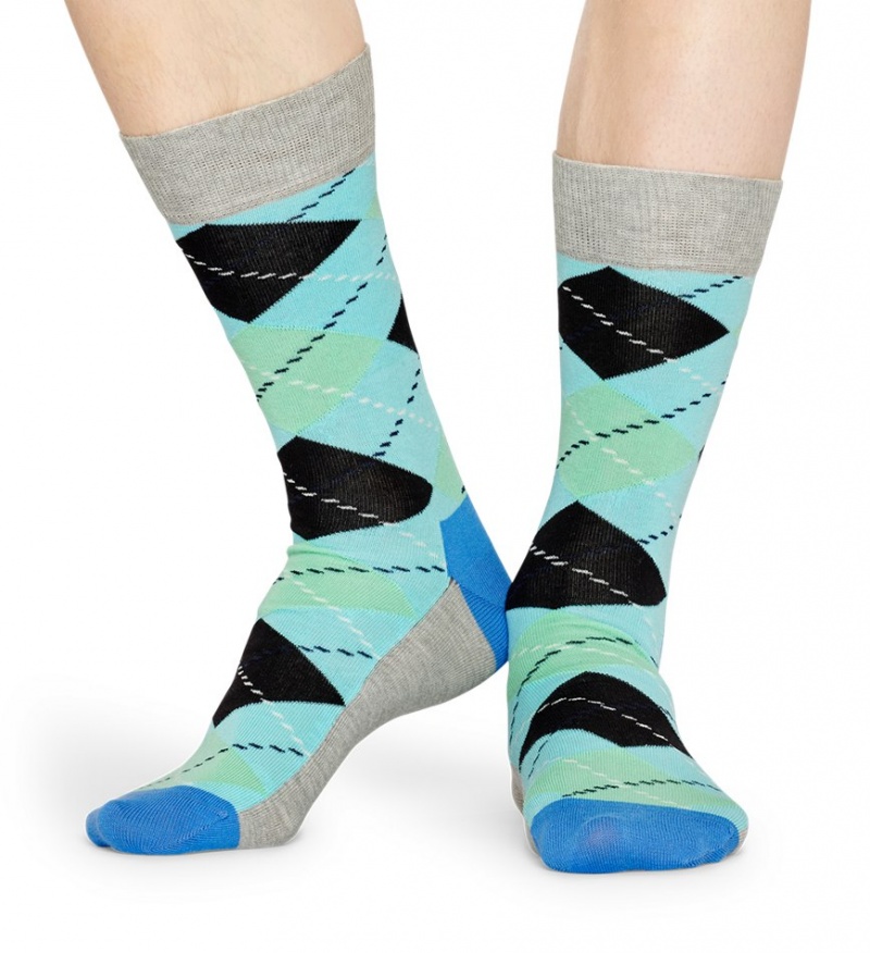 Happy Socks Argyle Socken Unisex Türkis | Schweiz 08271MHEC