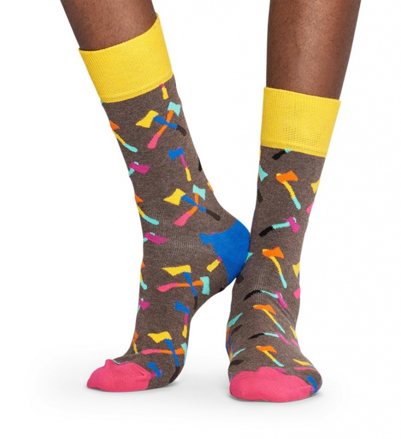 Happy Socks Axe Socken Unisex Braun | Schweiz 34576CFVI