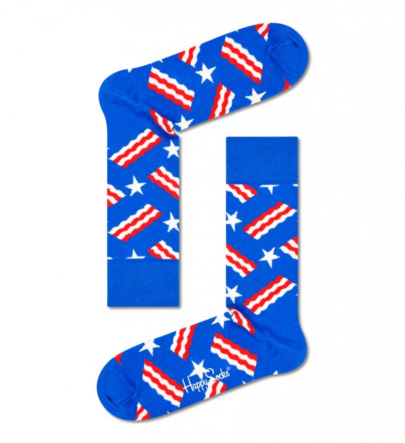 Happy Socks Bacon & Stars Socken Unisex Blau | Schweiz 78936KINX