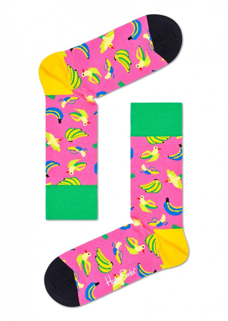 Happy Socks Banana Bird Socken Unisex Rosa | Schweiz 03758EMSP