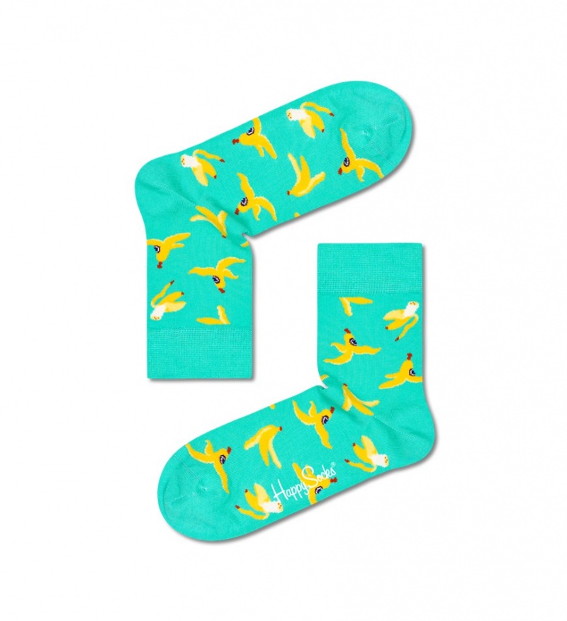 Happy Socks Banana Break 1/2 Crew Socken Unisex Grün | Schweiz 61932XAWD