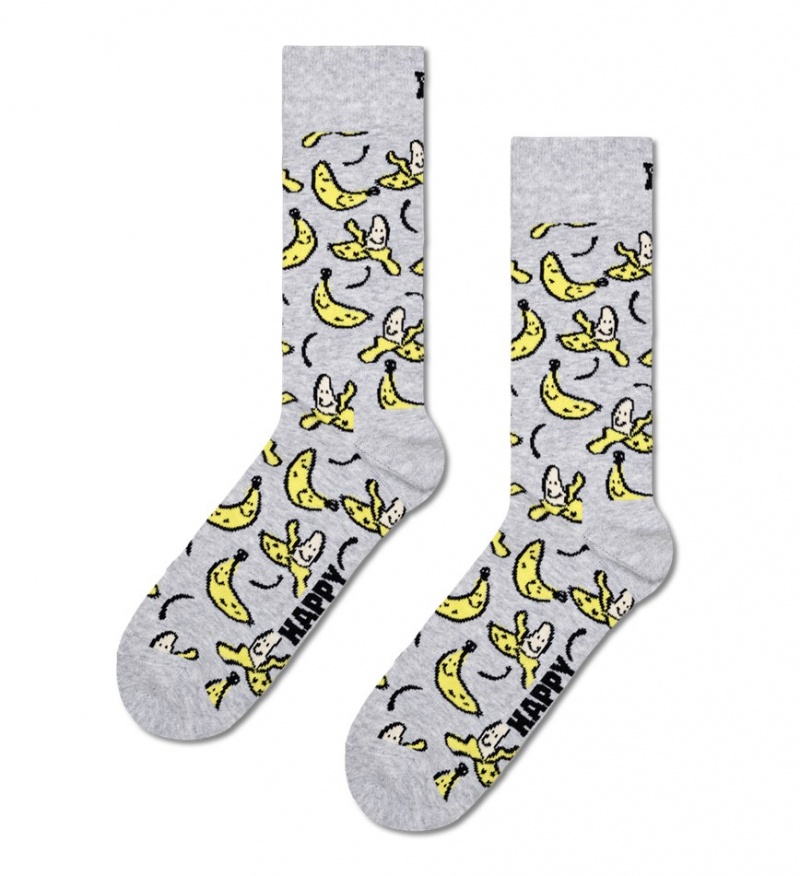 Happy Socks Banana Socken Unisex Hellgrau | Schweiz 56027QPFT