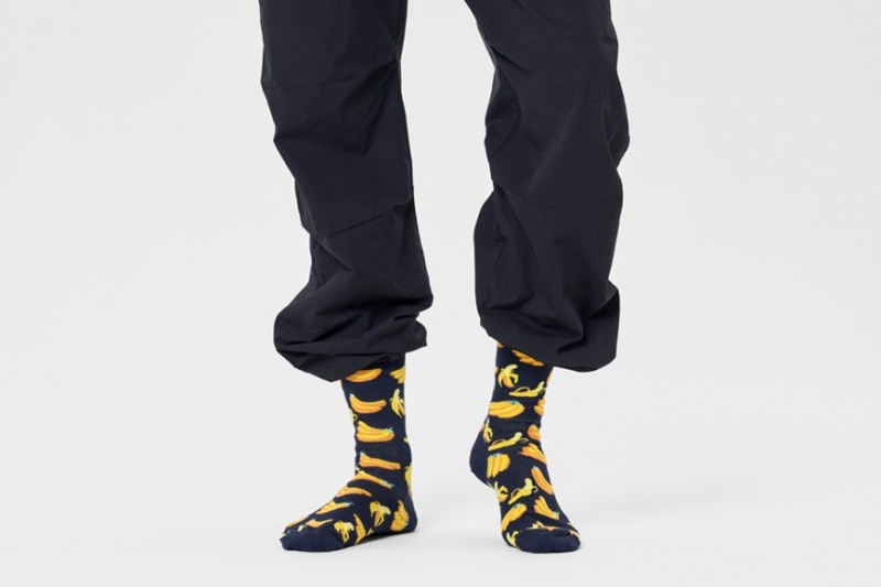 Happy Socks Banana Socken Unisex Navy | Schweiz 42758OYQP