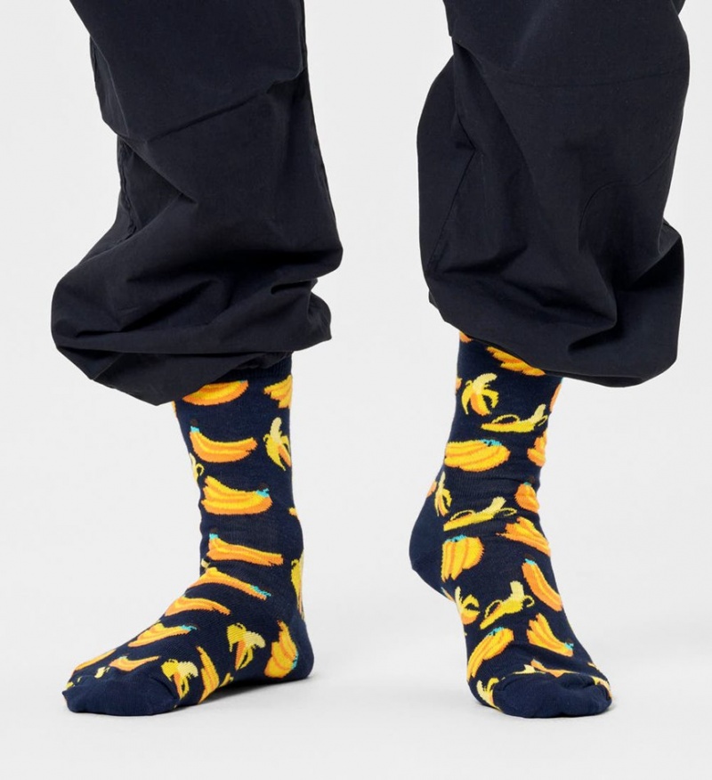 Happy Socks Banana Socken Unisex Navy | Schweiz 42758OYQP