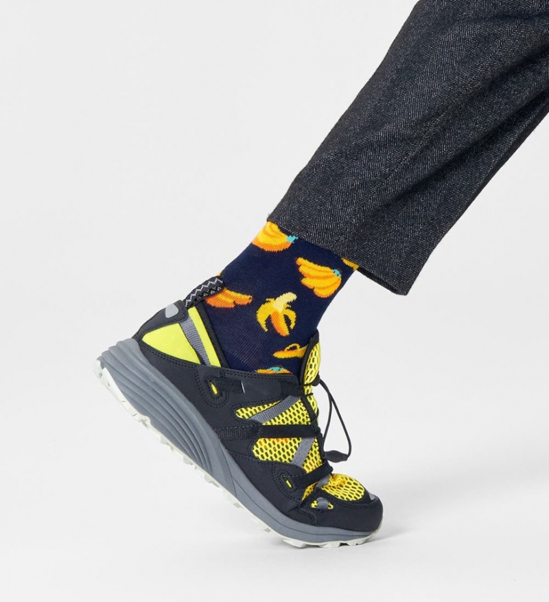 Happy Socks Banana Socken Unisex Navy | Schweiz 68540FRCP