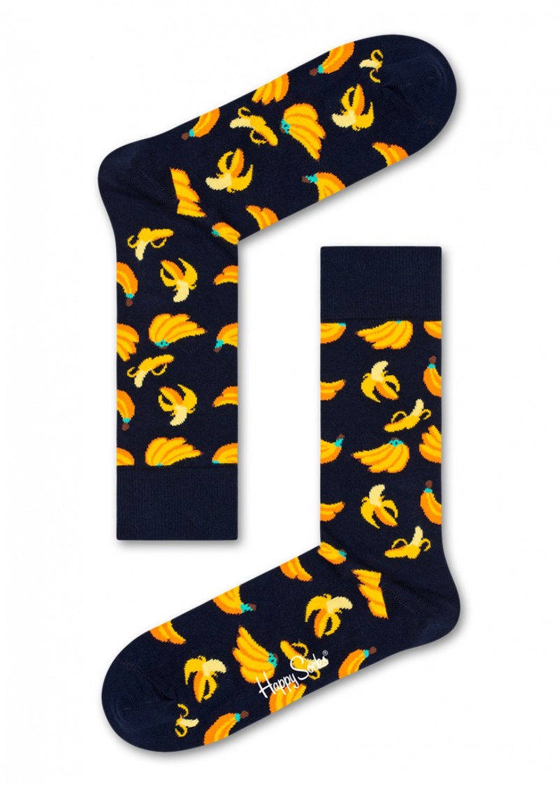 Happy Socks Banana Socken Unisex Navy | Schweiz 68540FRCP