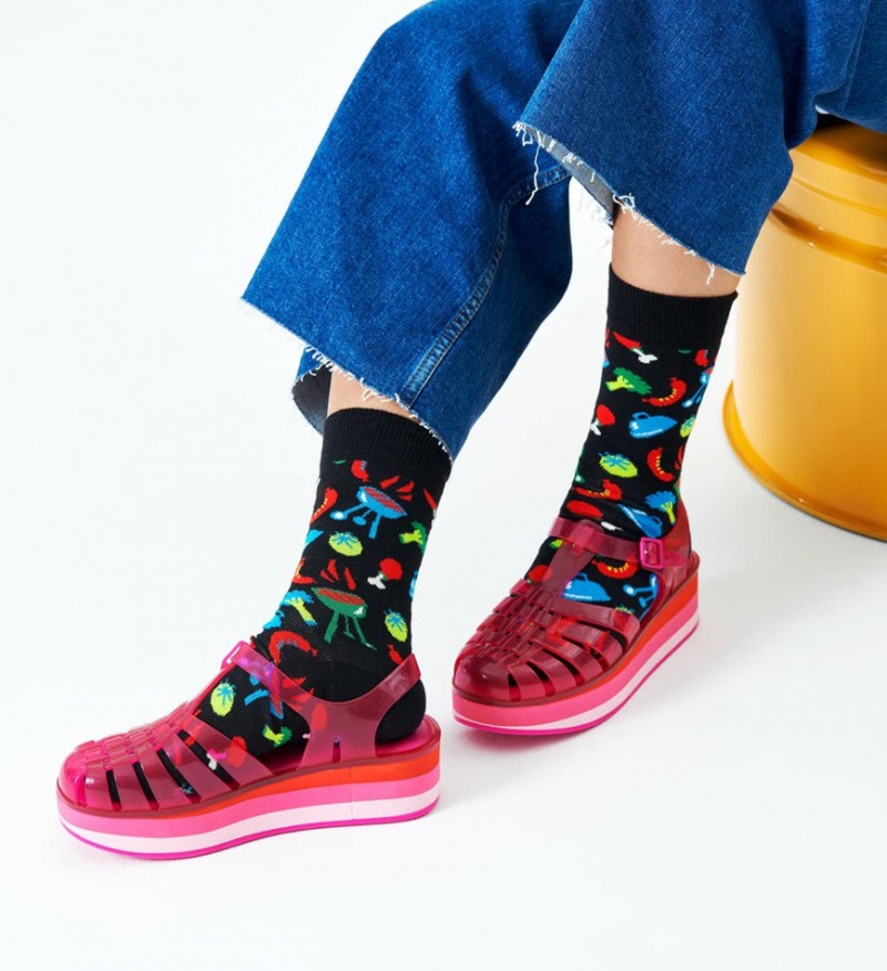 Happy Socks Barbeque Socken Unisex Schwarz | Schweiz 63478DELR