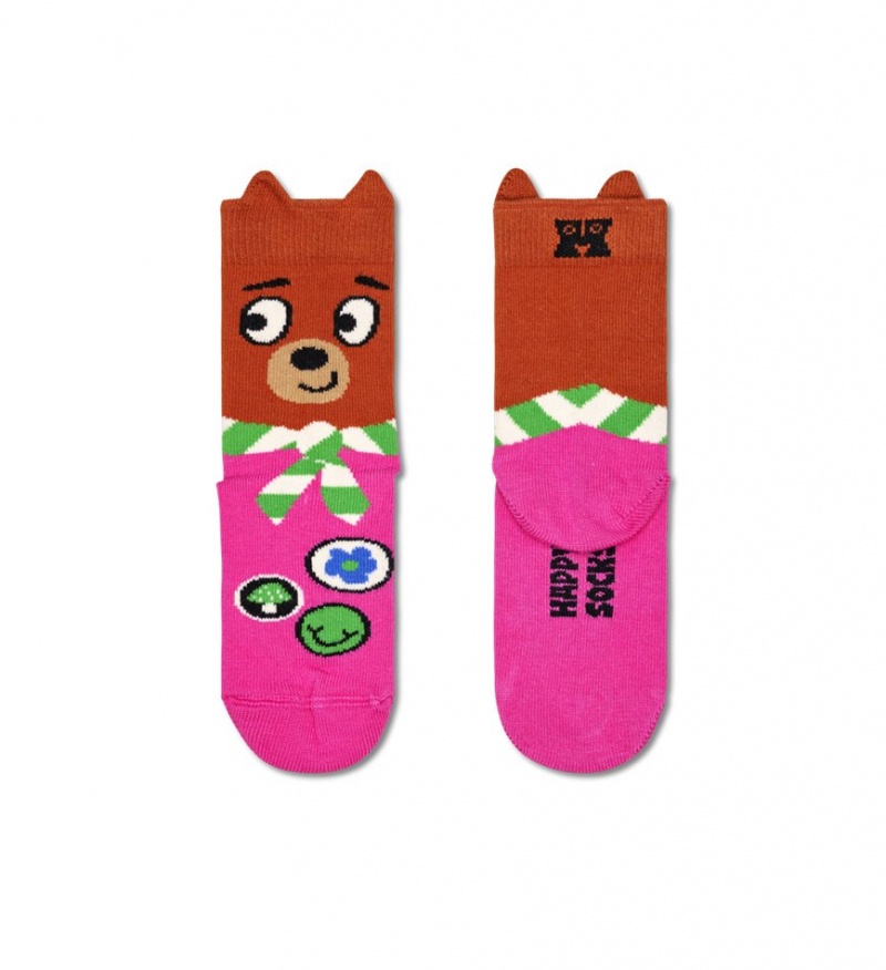 Happy Socks Bear Scout Socken Kinder Dunkelbraun | Schweiz 42153ZTNY