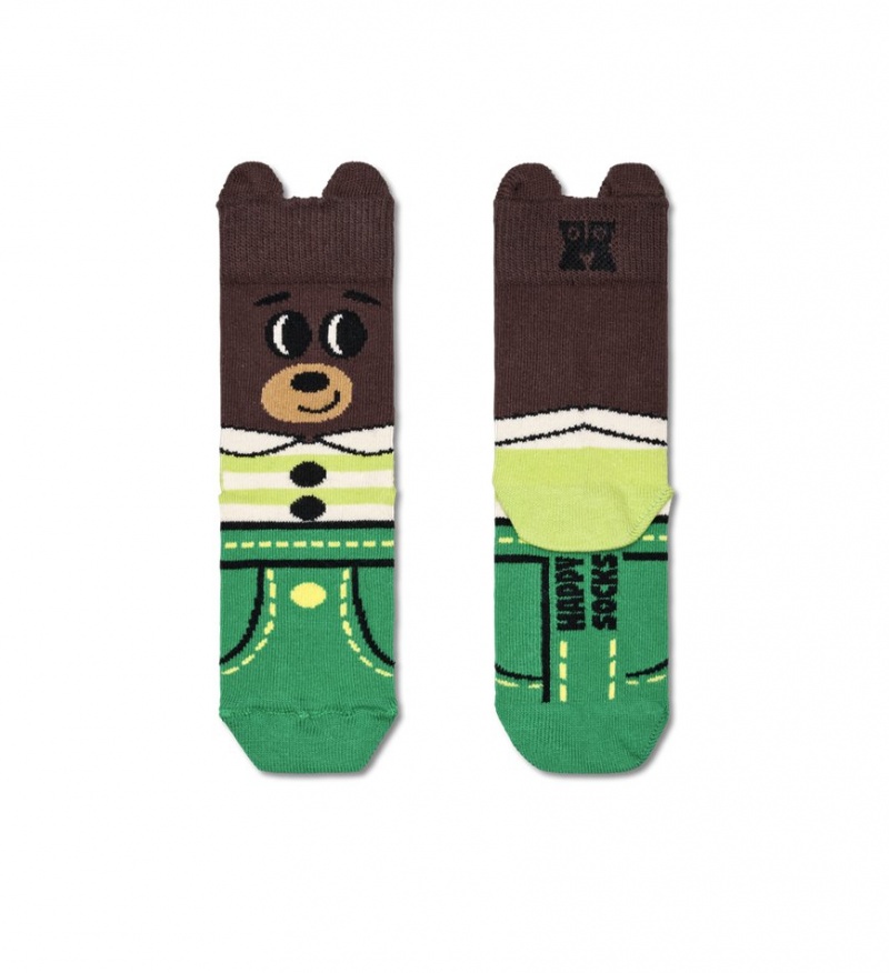 Happy Socks Bear Socken Kinder Braun | Schweiz 21894GKUJ