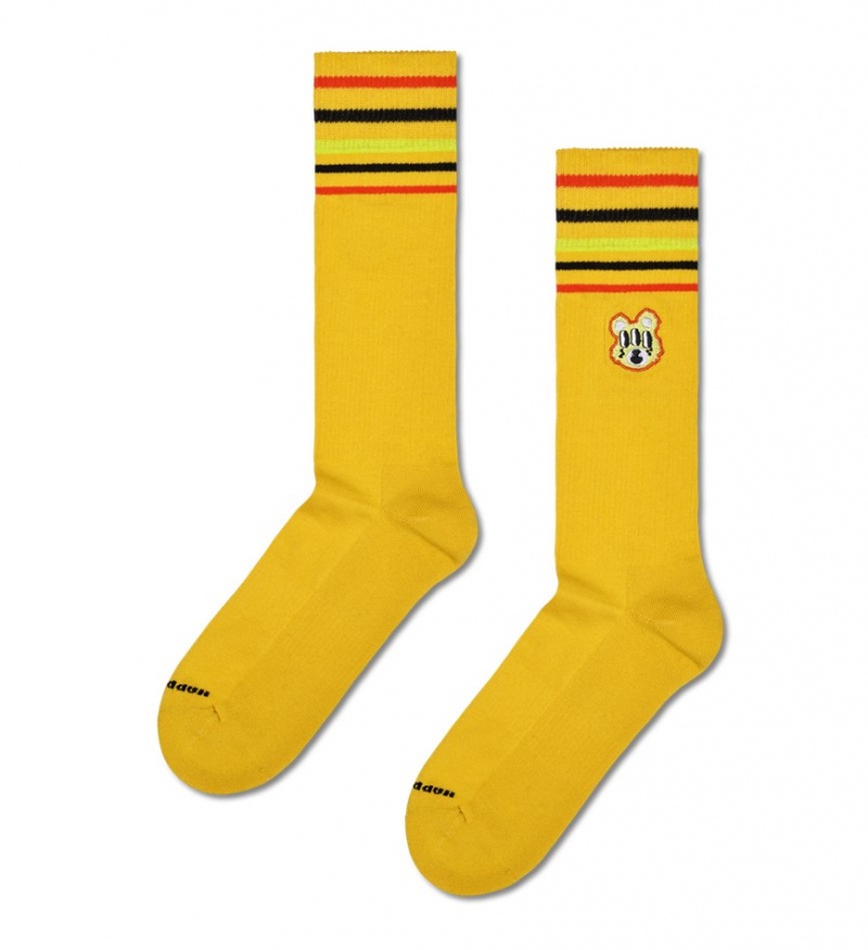 Happy Socks Bear With Me Crew Socken Unisex Dunkelgelb | Schweiz 93802APTO