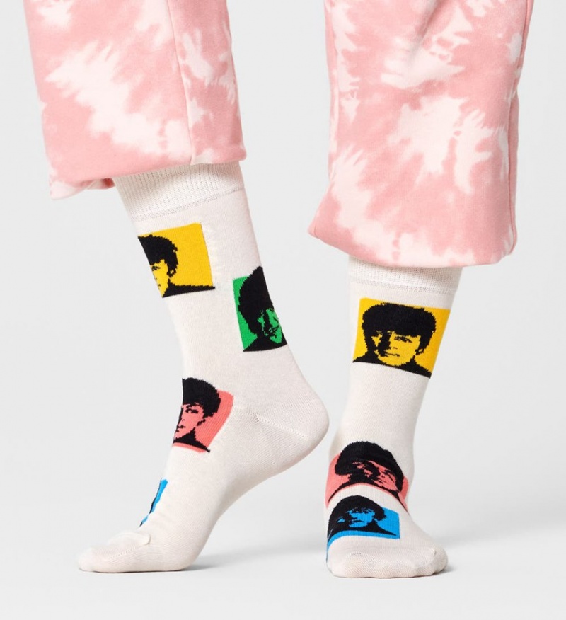 Happy Socks Beatles Silhouettes Socken Unisex Weiß | Schweiz 45768LBQD