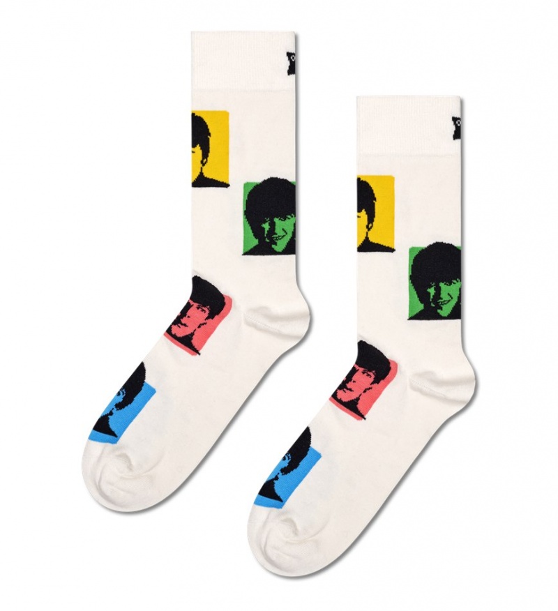 Happy Socks Beatles Silhouettes Socken Unisex Weiß | Schweiz 45768LBQD