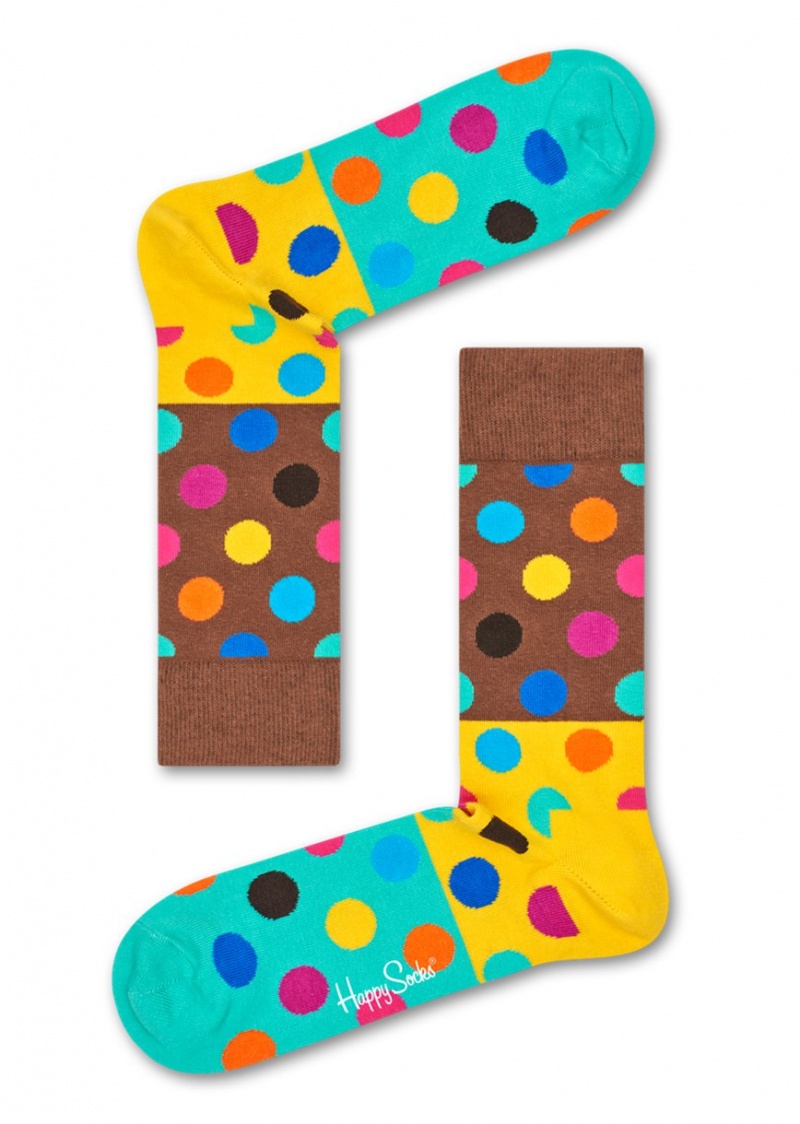 Happy Socks Big Dot Block Socken Unisex Braun | Schweiz 05726YUFZ