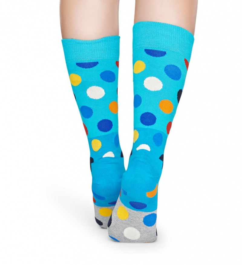 Happy Socks Big Dot Block Socken Unisex Hellblau | Schweiz 29381HWSQ