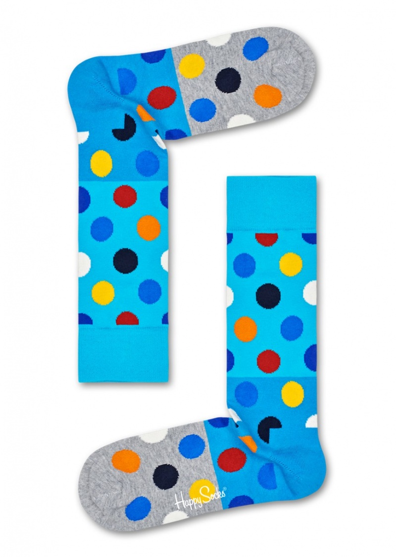 Happy Socks Big Dot Block Socken Unisex Hellblau | Schweiz 29381HWSQ