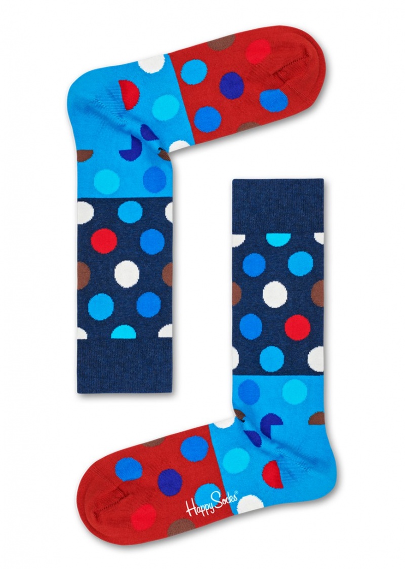 Happy Socks Big Dot Block Socken Unisex Navy | Schweiz 34510ZPMD