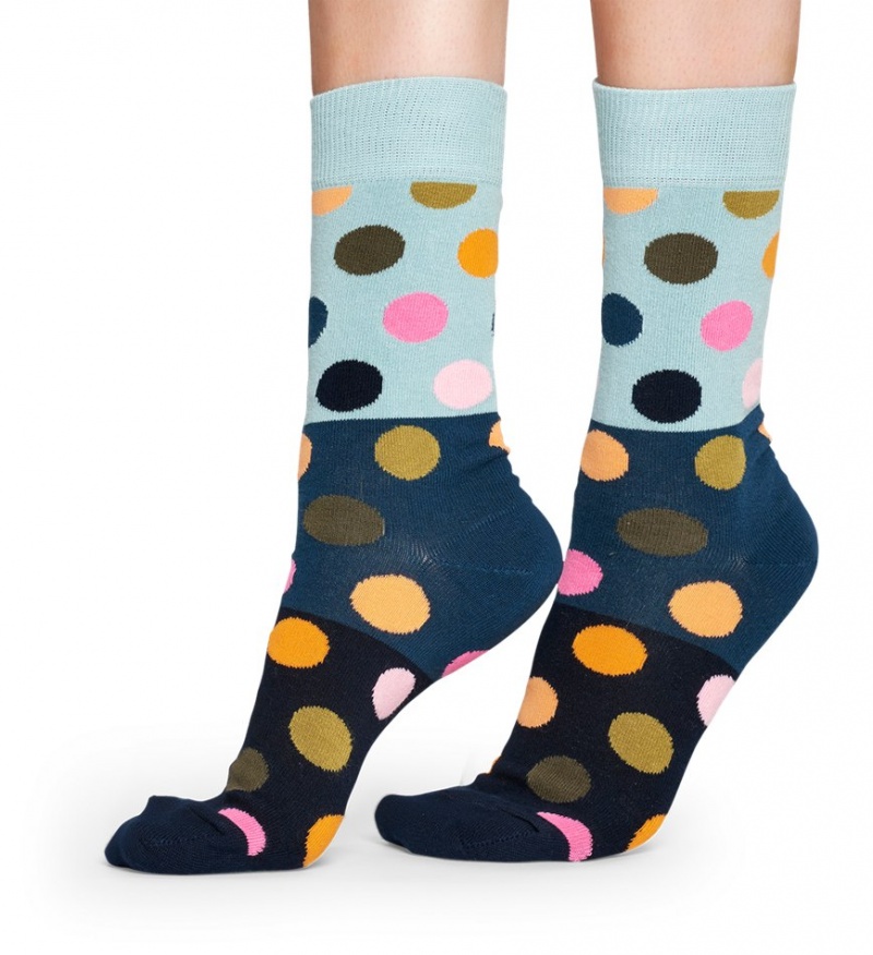 Happy Socks Big Dot Block Socken Unisex Grün | Schweiz 28406SVPD