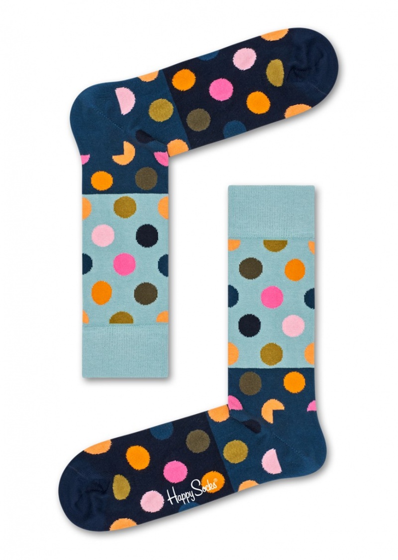 Happy Socks Big Dot Block Socken Unisex Grün | Schweiz 28406SVPD