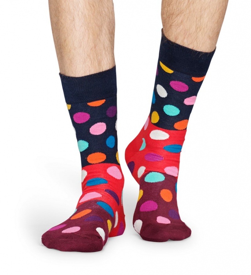 Happy Socks Big Dot Block Socken Unisex Navy | Schweiz 84153OXVG