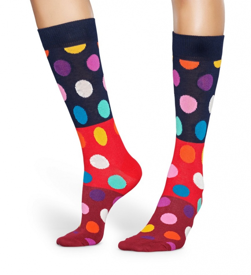 Happy Socks Big Dot Block Socken Unisex Navy | Schweiz 84153OXVG