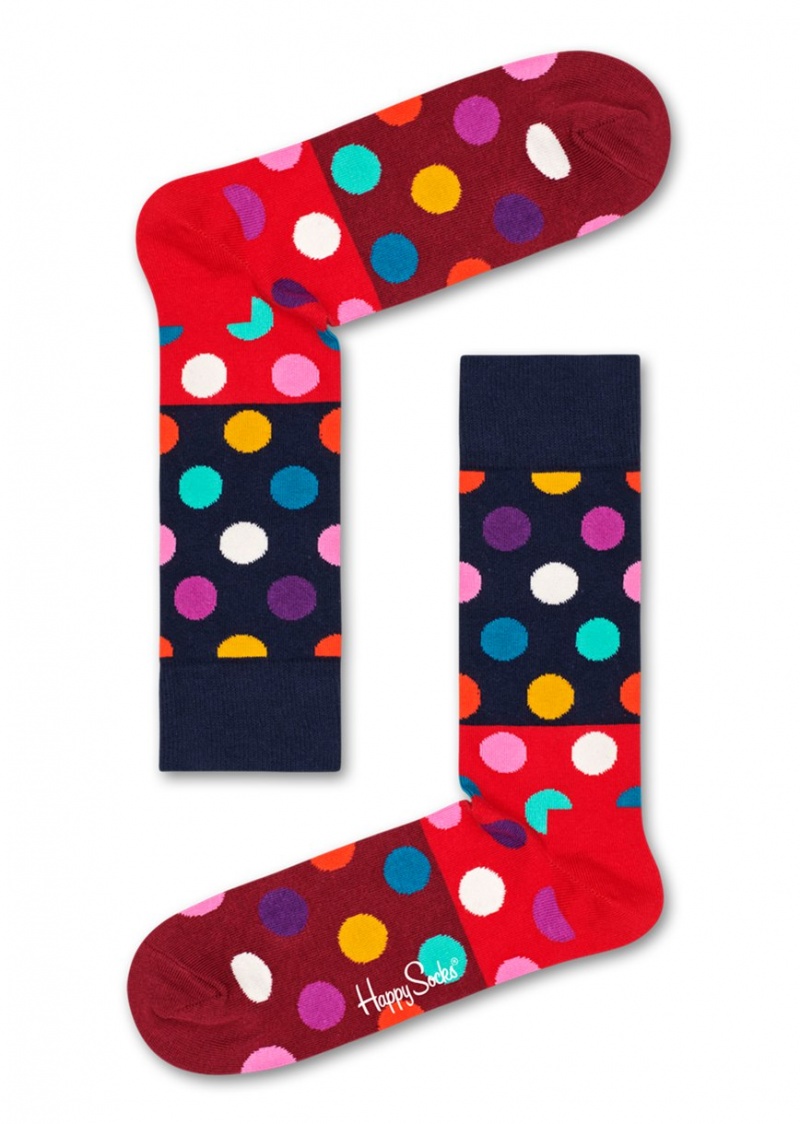 Happy Socks Big Dot Block Socken Unisex Navy | Schweiz 84153OXVG