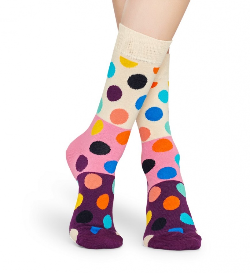 Happy Socks Big Dot Block Socken Unisex Beige | Schweiz 21573QZVM