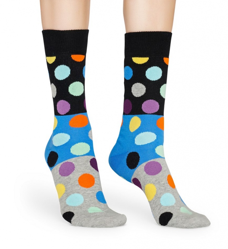 Happy Socks Big Dot Block Socken Unisex Schwarz | Schweiz 98351IMNS