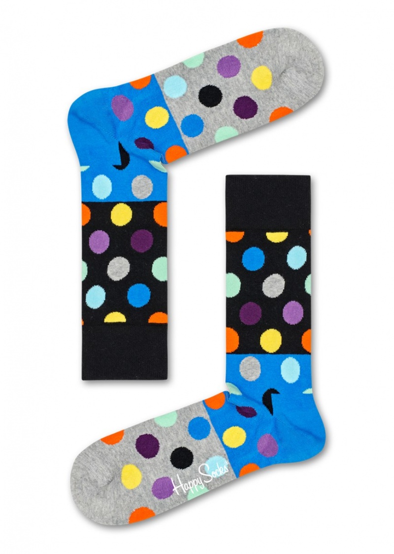 Happy Socks Big Dot Block Socken Unisex Schwarz | Schweiz 98351IMNS