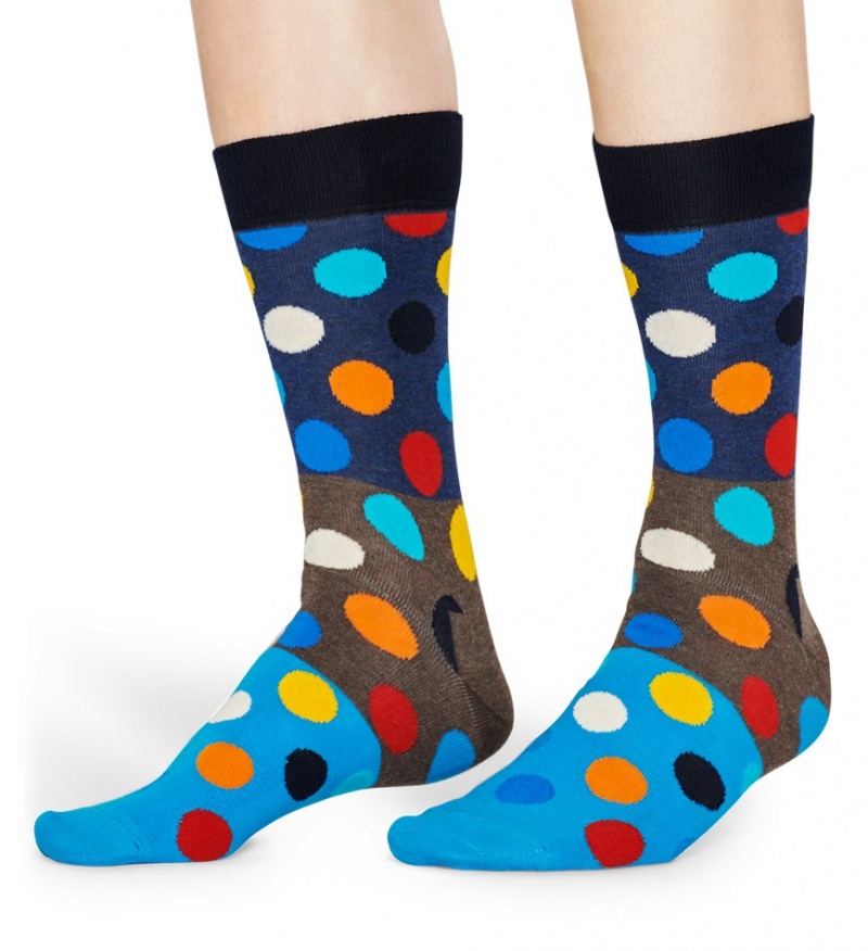 Happy Socks Big Dot Block Socken Unisex Navy | Schweiz 15068UIFZ