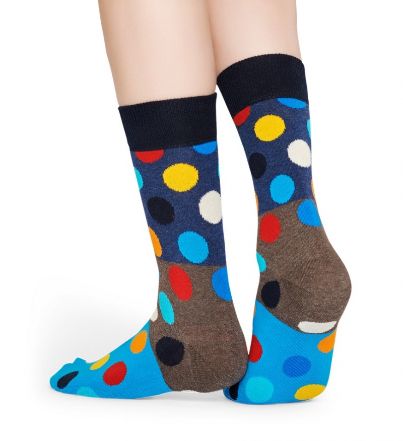 Happy Socks Big Dot Block Socken Unisex Navy | Schweiz 15068UIFZ