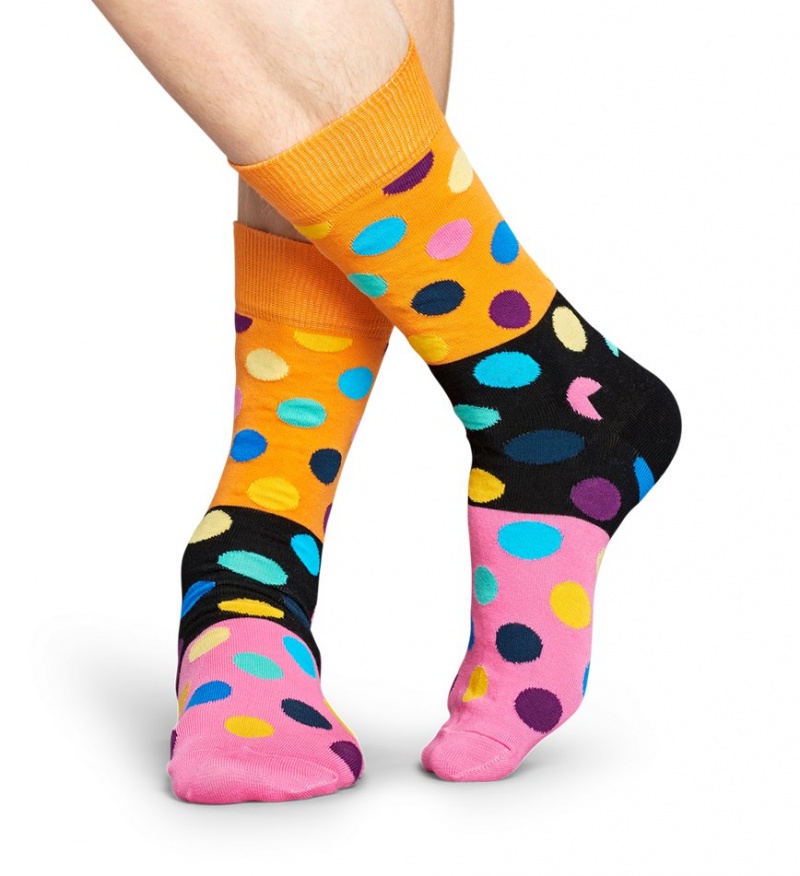 Happy Socks Big Dot Block Socken Unisex Orange | Schweiz 86402QCHR