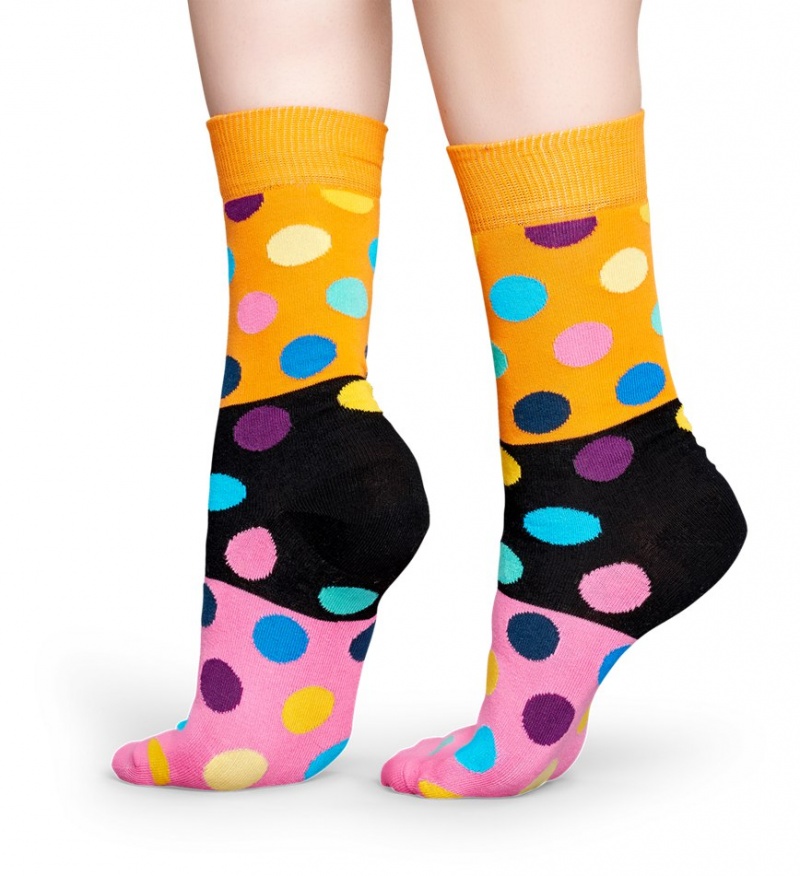 Happy Socks Big Dot Block Socken Unisex Orange | Schweiz 86402QCHR