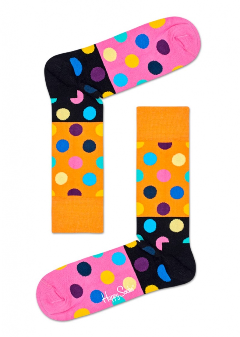 Happy Socks Big Dot Block Socken Unisex Orange | Schweiz 86402QCHR