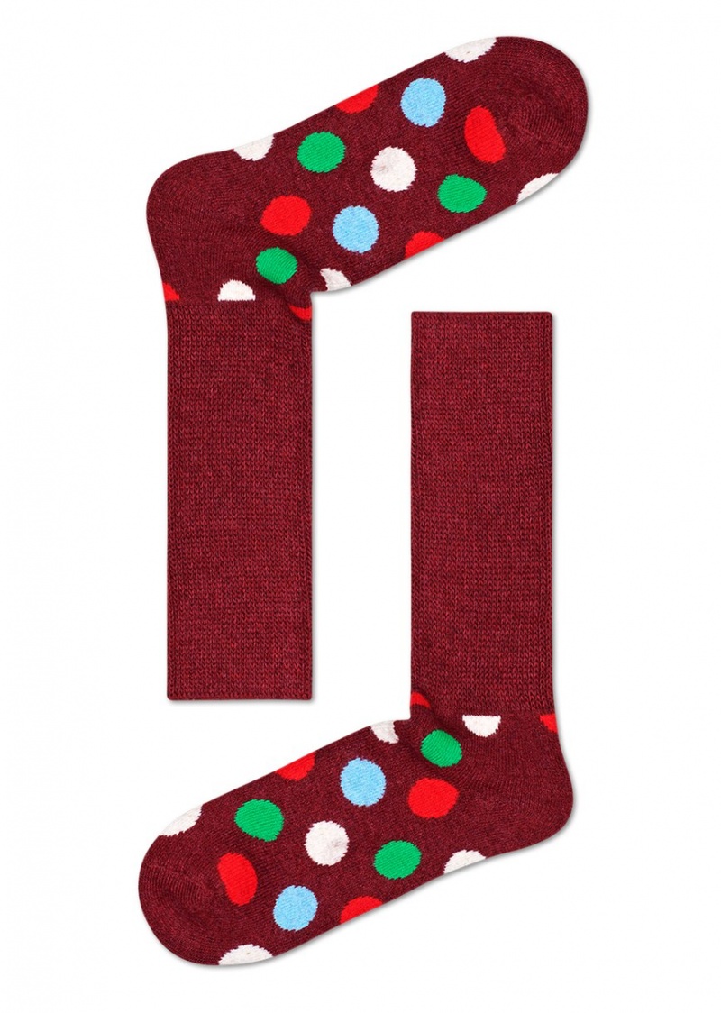 Happy Socks Big Dot Cozy Socken Unisex Dunkelrot | Schweiz 03186TNJA