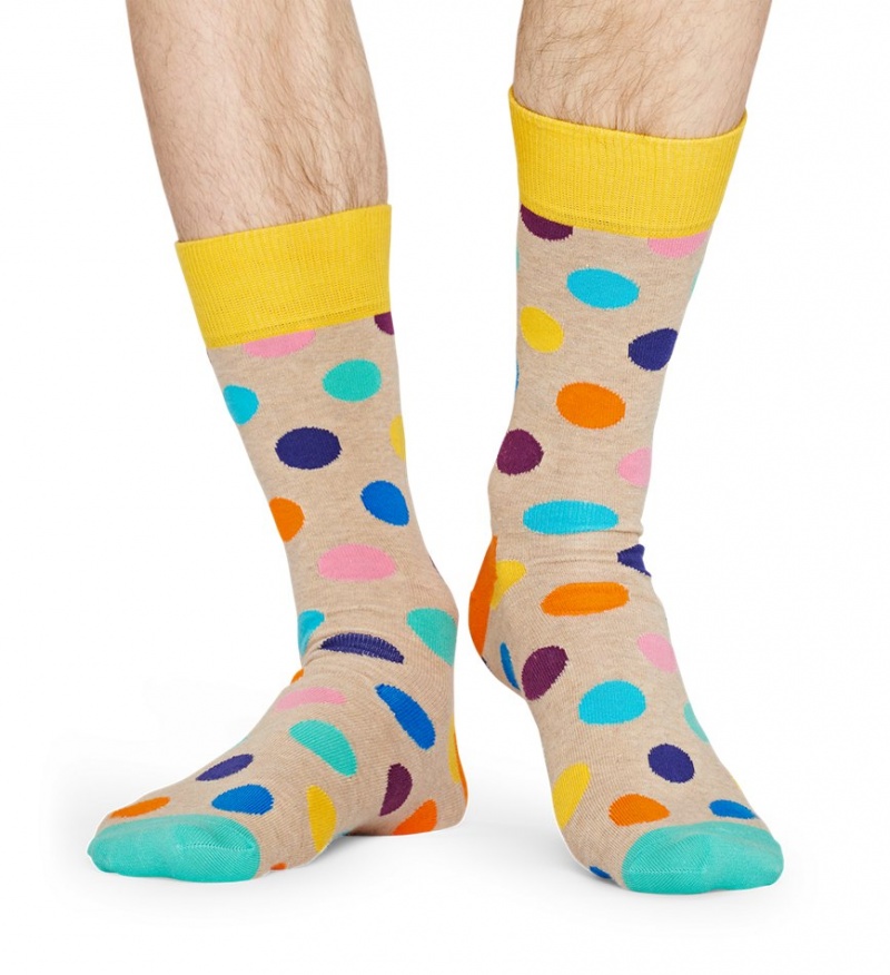 Happy Socks Big Dot Socken Unisex Beige | Schweiz 01653KQVY