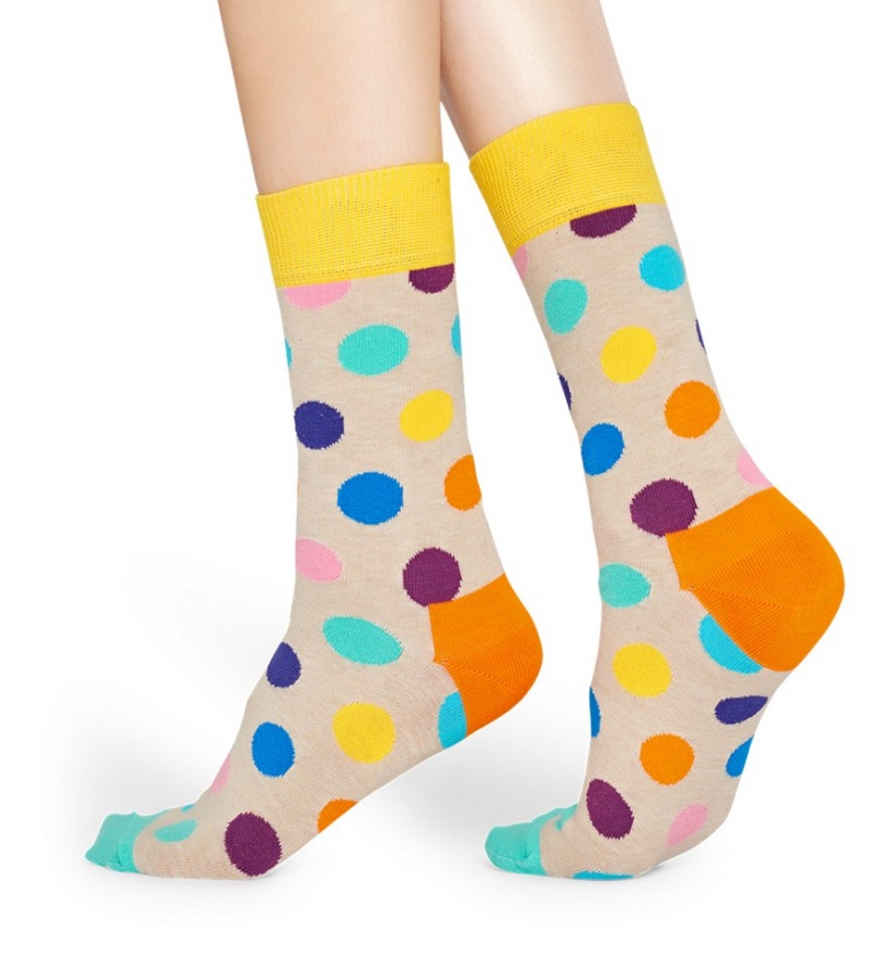 Happy Socks Big Dot Socken Unisex Beige | Schweiz 01653KQVY