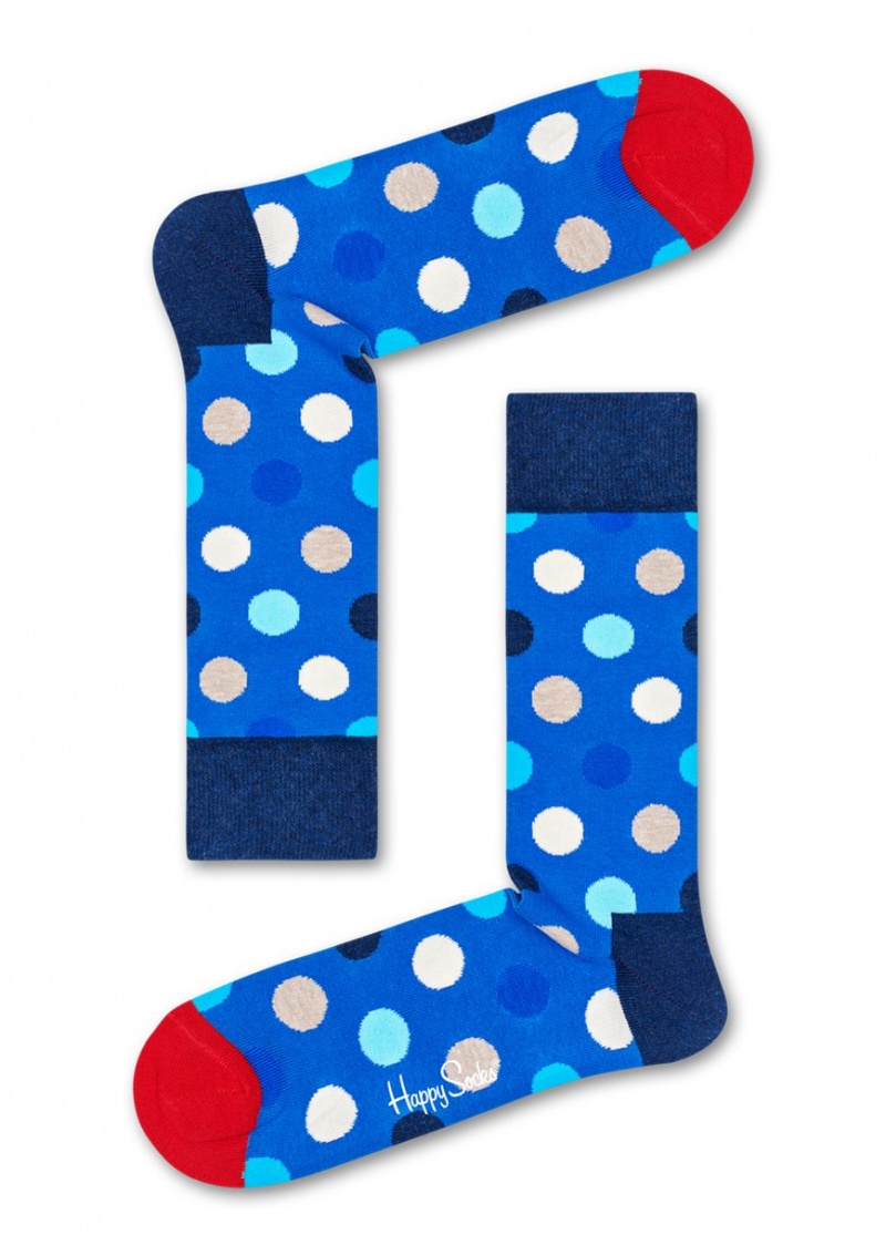 Happy Socks Big Dot Socken Unisex Blau | Schweiz 43085LZCJ