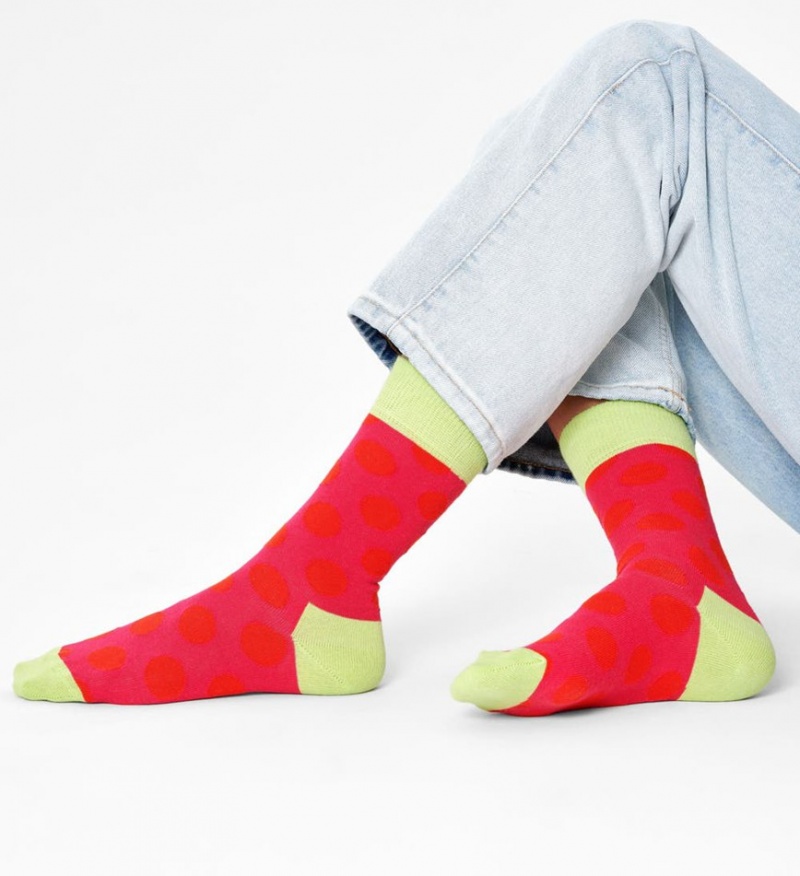 Happy Socks Big Dot Socken Unisex Dunkelrosa | Schweiz 84762AZBY