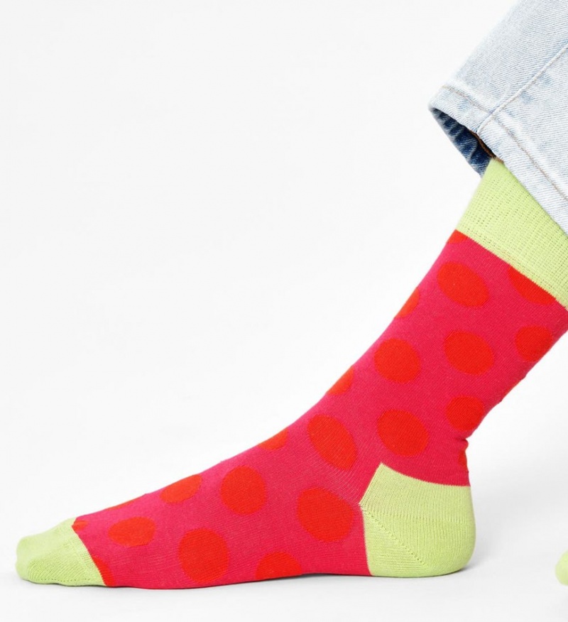 Happy Socks Big Dot Socken Unisex Dunkelrosa | Schweiz 84762AZBY