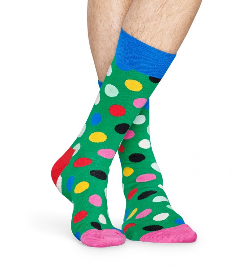 Happy Socks Big Dot Socken Unisex Grün | Schweiz 15246JWKA